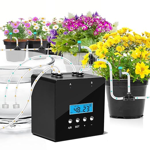Plant Watering Devices - Dual Pump Automatic System for 20 Pots